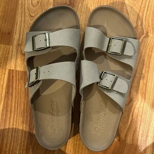 Skechers Gray Sandals with Adjustable Straps